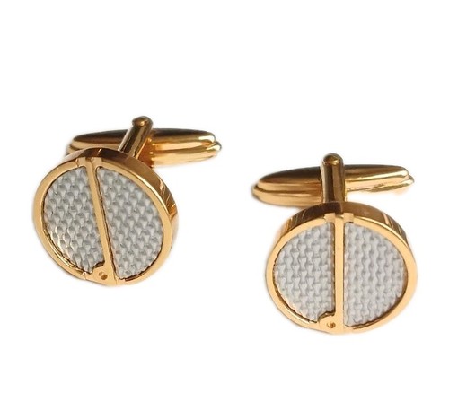 Dunhill cufflinks silver gold - dunhill,