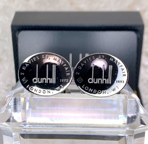 Dunhill cufflinks black metal - black,