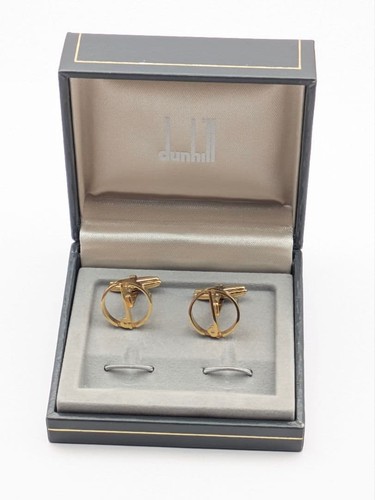 Dunhill gold logo - logo, cufflinks