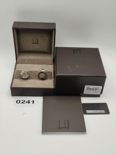 Dunhill silver cufflinks with - dunhill,