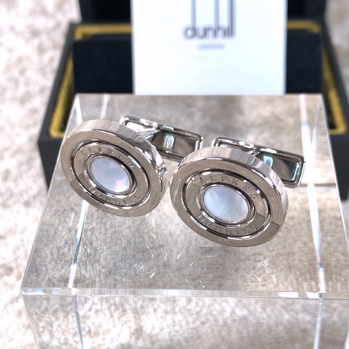 Dunhill cufflinks gyro white - dunhill,