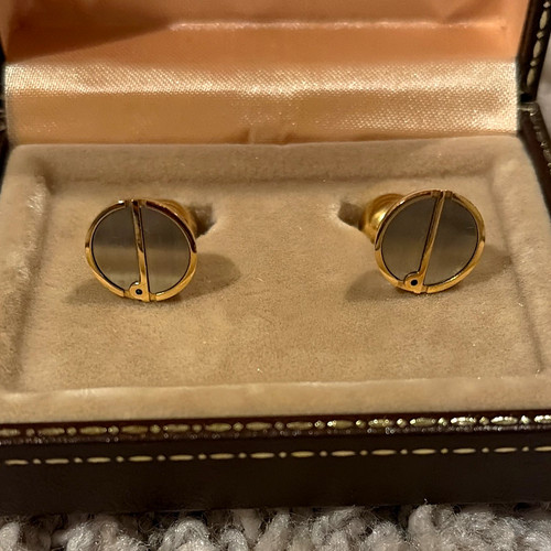 Dunhill gold tone round gray - gold,